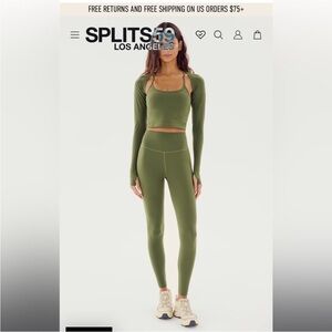 Splits58 Airweight High Waist Legging in Olive